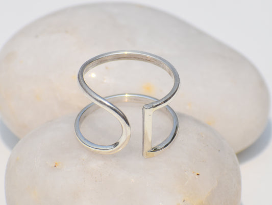 Silver Band Ring, Thin Dainty Ring, Sterling Silver Ring, Adjustable Ring, Silver Midi Ring, Statement Ring, Anniversary Gift, Gift For Her