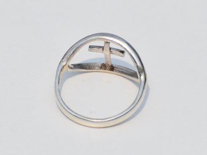 Silver Symbol Ring, Handmade Ring, Boho Ring, Jesus Christ Ring, Promise Ring, Ring For Her, Unique Ring, Statement Ring, Protection Jewelry
