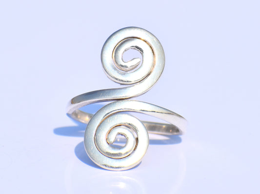 Double Coils Ring, Swing Jewelry, Spiral Ring, Wedding Jewelry, Bridal Shower Jewelry, Handcrafted Jewelry, Women's Fashion, Back To School