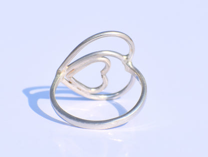 Heart Ring, Silver Heart Ring, Handmade Ring, 925 Silver Ring, Stacking Ring, Promise Ring, Anniversary Gift, Gift For Her, Bohemian Jewelry