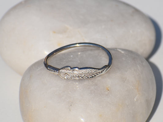 Silver Wing Ring, Silver Feather Ring, Sterling Silver Ring, Handmade Ring, Thin Dainty Ring, Friendship Ring, Back To School, Gift For Her