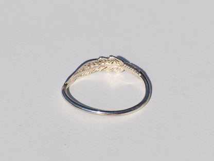 Silver Wing Ring, Silver Feather Ring, Sterling Silver Ring, Handmade Ring, Thin Dainty Ring, Friendship Ring, Back To School, Gift For Her