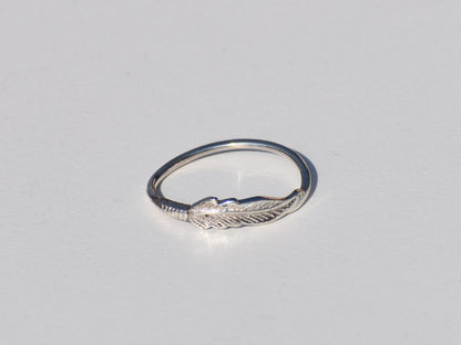 Silver Wing Ring, Silver Feather Ring, Sterling Silver Ring, Handmade Ring, Thin Dainty Ring, Friendship Ring, Back To School, Gift For Her