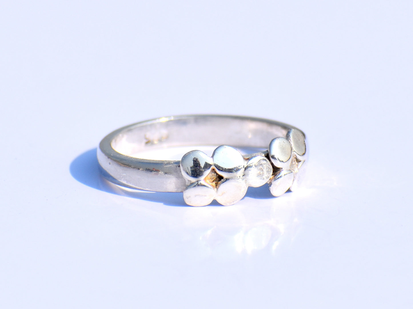 Pebble Ring, Small Dots Ring, Thin Band Ring, Silver Ring, Engagement Ring, Statement Ring, Women Ring, Signet Ring, Gift For Her, Boho Ring