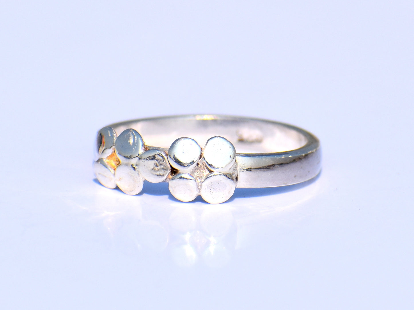 Pebble Ring, Small Dots Ring, Thin Band Ring, Silver Ring, Engagement Ring, Statement Ring, Women Ring, Signet Ring, Gift For Her, Boho Ring