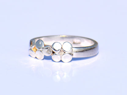 Pebble Ring, Small Dots Ring, Thin Band Ring, Silver Ring, Engagement Ring, Statement Ring, Women Ring, Signet Ring, Gift For Her, Boho Ring