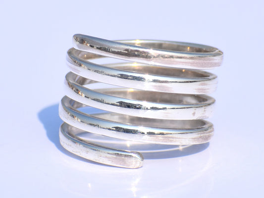Spiral Ring, 925 Silver Ring, Handmade Ring, Chunky Ring, Band Ring, Adjustable Ring, Swirl Ring, Unisex Ring, Wedding Gift, Ring For Women