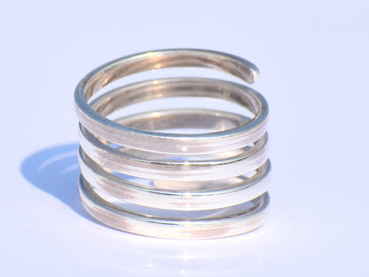Spiral Ring, 925 Silver Ring, Handmade Ring, Chunky Ring, Band Ring, Adjustable Ring, Swirl Ring, Unisex Ring, Wedding Gift, Ring For Women