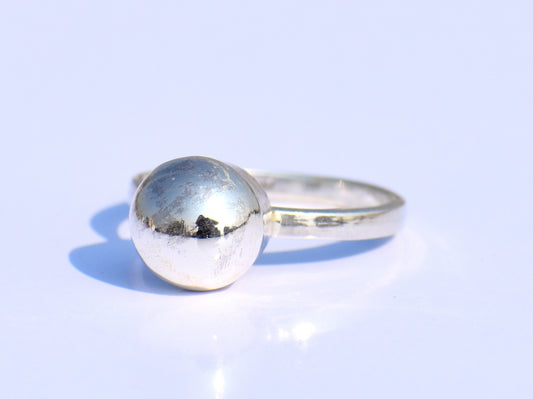 Silver Ball Ring, Silver Jewelry, Handmade Jewelry, Wedding Jewelry,  Engagement Jewelry, Women's Ring, Signet Ring, Promise Ring, Boho Ring