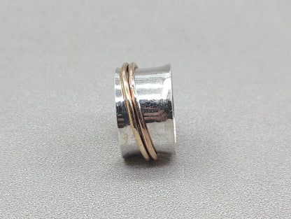 Spinner Ring, Dual Spinner, Meditation Ring, Gypsy Band, Sterling Silver Ring, Handmade Jewelry, Yoga Band, Statement Jewelry, Gift For Her