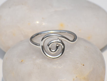 Spiral Ring, Silver Ring, Swirl Ring, Unisex Ring, Meditation Ring, Promise Ring, Bohemian Jewelry, Chunky Ring, Coil Ring, Everyday Jewelry