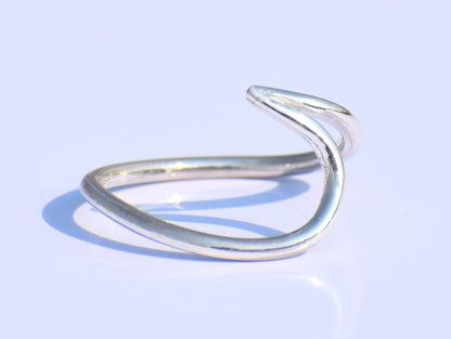 Wave Ring, Surfer Ring, 925 Sterling Silver Ring, Dainty Wave Ring, Pura Vida Ring, Stacking Ring, Beach Nautical Style, Wave Ring For Women