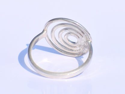 Spiral Ring, Sterling Silver Jewelry, Handmade Ring, Bohemian Ring, 50th Birthday Gift, Bridal Gift, Dainty Ring, Ring For Her, Swing Ring