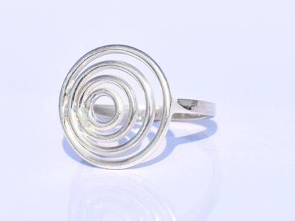 Spiral Ring, Sterling Silver Jewelry, Handmade Ring, Bohemian Ring, 50th Birthday Gift, Bridal Gift, Dainty Ring, Ring For Her, Swing Ring