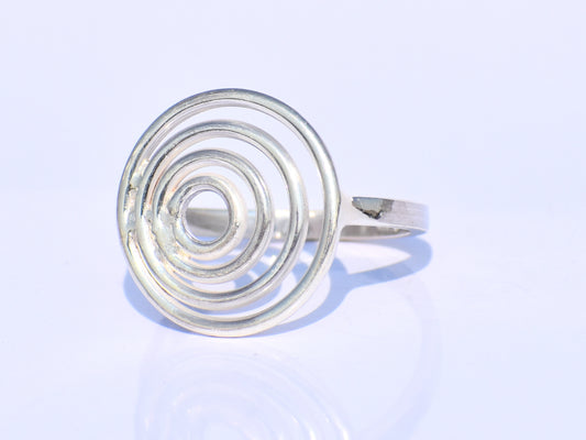 Spiral Ring, Sterling Silver Jewelry, Handmade Ring, Bohemian Ring, 50th Birthday Gift, Bridal Gift, Dainty Ring, Ring For Her, Swing Ring
