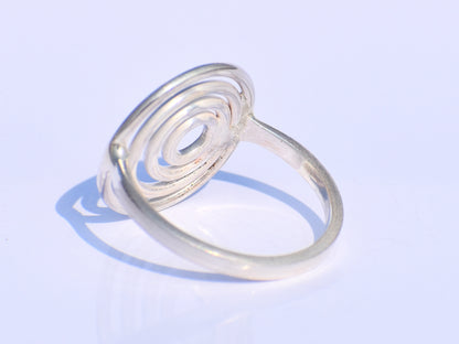 Spiral Ring, Sterling Silver Jewelry, Handmade Ring, Bohemian Ring, 50th Birthday Gift, Bridal Gift, Dainty Ring, Ring For Her, Swing Ring