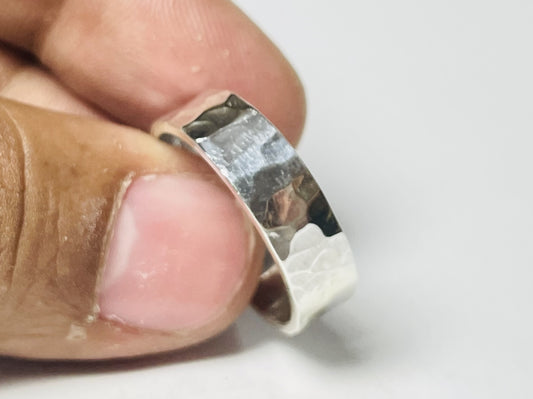 Hammered Ring, Band Ring, 925 Sterling Silver Ring, Handmade Ring, Mens Band Ring, Wedding Ring, Statement Ring, Christmas Gift, Silver Ring
