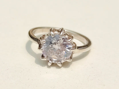 Zircon Ring, Sterling Silver Ring, Silver Dainty Ring, Statement Ring, Wedding Gift, Engagement Gift, Bohemian Ring, Gift For Women, Ring