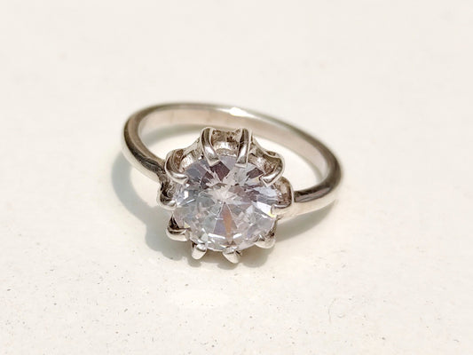 Zircon Ring, Sterling Silver Ring, Silver Dainty Ring, Statement Ring, Wedding Gift, Engagement Gift, Bohemian Ring, Gift For Women, Ring