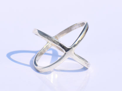 Criss Cross Ring, X Cross Ring, Sterling Silver Jewelry, Handmade Jewelry, Silver X Ring, Statement X Ring, Recycled Silver, Everyday Ring