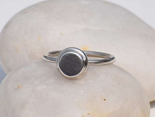 Deligate Ring, Simple Shield Ring, Sterling Silver Ring, Button Ring, Dot Ring, Handmade Ring, Silver Body, Promise Gift, Gift For Everyone