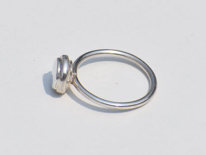 Deligate Ring, Simple Shield Ring, Sterling Silver Ring, Button Ring, Dot Ring, Handmade Ring, Silver Body, Promise Gift, Gift For Everyone