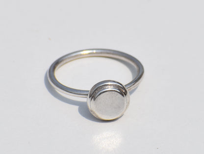Deligate Ring, Simple Shield Ring, Sterling Silver Ring, Button Ring, Dot Ring, Handmade Ring, Silver Body, Promise Gift, Gift For Everyone