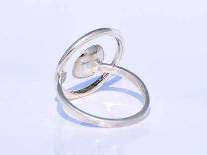 Hollow Circle Ring, Adjustable Ring, Sterling Silver Ring, Handmade Ring, Statement Ring, Boho Ring, Minimalist Ring, Wedding Ring, Gift Her