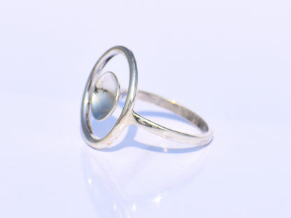 Hollow Circle Ring, Adjustable Ring, Sterling Silver Ring, Handmade Ring, Statement Ring, Boho Ring, Minimalist Ring, Wedding Ring, Gift Her