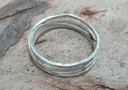 Minimalist Spiral Ring, 925 Sterling Silver Ring, Handmade Silver Ring, Thin Dainty Ring, Christmas Gift, Best Friend Gift, Girlfriend Gift