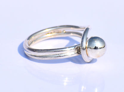 Silver Dot Ring, Stacking Ring, Boho Ring, Handmade Ring, Sterling Silver Ring, Unisex Ring, Friendship Ring, Anniversary Gift, Gift For Her