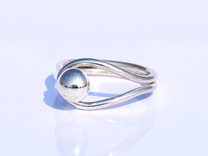 Silver Dot Ring, Stacking Ring, Boho Ring, Handmade Ring, Sterling Silver Ring, Unisex Ring, Friendship Ring, Anniversary Gift, Gift For Her