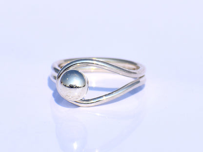 Silver Dot Ring, Stacking Ring, Boho Ring, Handmade Ring, Sterling Silver Ring, Unisex Ring, Friendship Ring, Anniversary Gift, Gift For Her
