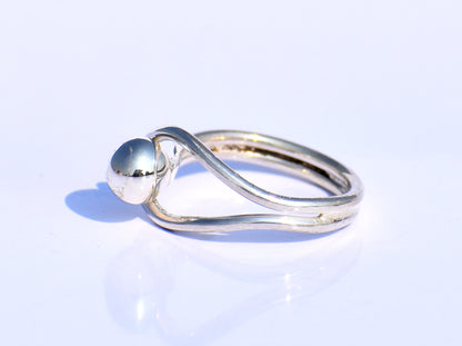 Silver Dot Ring, Stacking Ring, Boho Ring, Handmade Ring, Sterling Silver Ring, Unisex Ring, Friendship Ring, Anniversary Gift, Gift For Her
