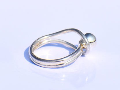 Silver Dot Ring, Stacking Ring, Boho Ring, Handmade Ring, Sterling Silver Ring, Unisex Ring, Friendship Ring, Anniversary Gift, Gift For Her