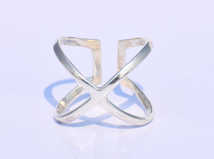 Criss Cross Ring, X Ring, Sterling Silver Ring, Dainty Ring, Adjustable Ring, Infinity Ring, Statement Ring, Bohemian Jewelry, Ring For Her