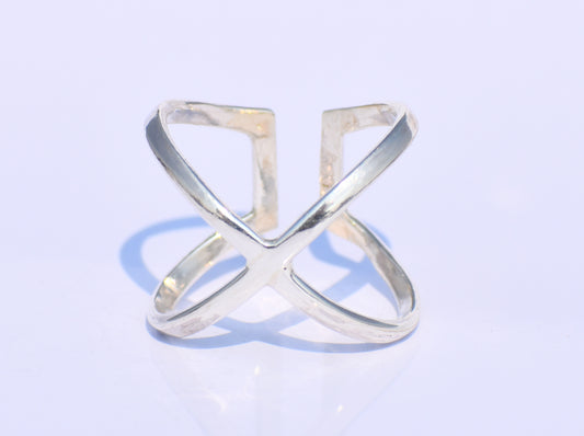 Criss Cross Ring, X Ring, Sterling Silver Ring, Dainty Ring, Adjustable Ring, Infinity Ring, Statement Ring, Bohemian Jewelry, Ring For Her