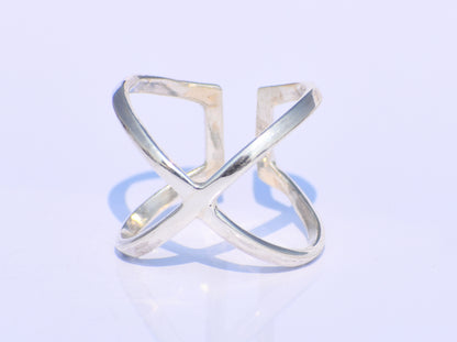 Criss Cross Ring, X Ring, Sterling Silver Ring, Dainty Ring, Adjustable Ring, Infinity Ring, Statement Ring, Bohemian Jewelry, Ring For Her