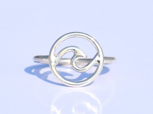 Silver Wave Ring, 925 Sterling Silver Ring, Unisex Ring, Minimalist Ring, Handmade Ring, Stacking Ring, Silver Dainty Ring, Anniversary Gift