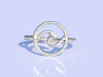 Silver Wave Ring, 925 Sterling Silver Ring, Unisex Ring, Minimalist Ring, Handmade Ring, Stacking Ring, Silver Dainty Ring, Anniversary Gift