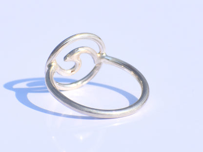 Silver Wave Ring, 925 Sterling Silver Ring, Unisex Ring, Minimalist Ring, Handmade Ring, Stacking Ring, Silver Dainty Ring, Anniversary Gift