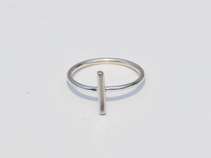 Minimalist Bar Ring, Sterling Silver Bar Ring, Dainty Ring, Thin Ring, Unisex Ring, Solid Silver Ring, Piece Ring, Christmas gift,