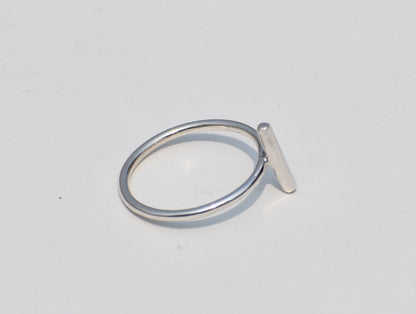 Minimalist Bar Ring, Sterling Silver Bar Ring, Dainty Ring, Thin Ring, Unisex Ring, Solid Silver Ring, Piece Ring, Christmas gift,