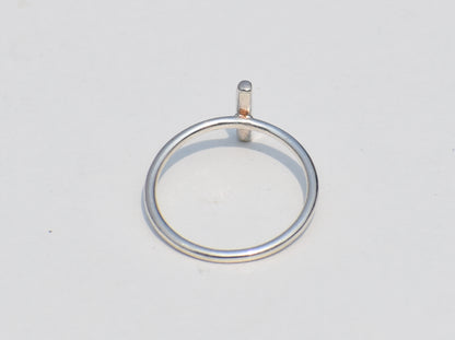Minimalist Bar Ring, Sterling Silver Bar Ring, Dainty Ring, Thin Ring, Unisex Ring, Solid Silver Ring, Piece Ring, Christmas gift,