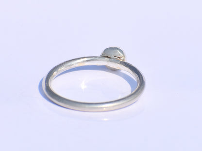 Silver Moon Ring, Silver Circle Ring, 925 Sterling Silver Ring, Handmade Ring, Unisex Ring, Stacking Ring, Silver Dainty Ring, Gift For Her