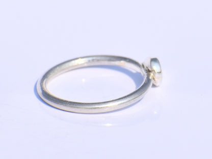 Silver Moon Ring, Silver Circle Ring, 925 Sterling Silver Ring, Handmade Ring, Unisex Ring, Stacking Ring, Silver Dainty Ring, Gift For Her