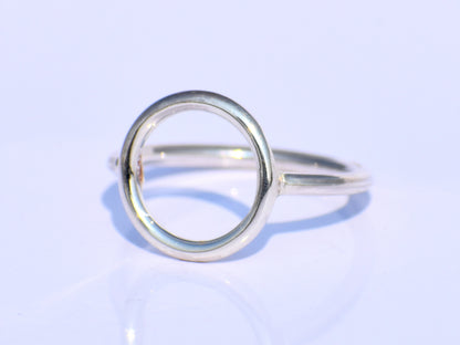 Delicate Minimalist Ring, Hollow Circle Ring, Circle Jewelry, 925 Sterling Silver Circle Ring, Promise Ring, Friendship Gift, Back To School