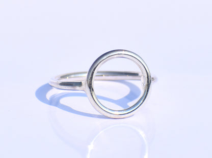 Delicate Minimalist Ring, Hollow Circle Ring, Circle Jewelry, 925 Sterling Silver Circle Ring, Promise Ring, Friendship Gift, Back To School