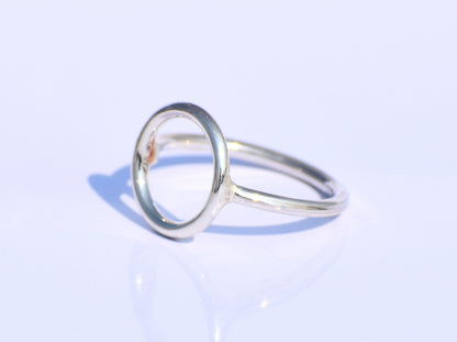Delicate Minimalist Ring, Hollow Circle Ring, Circle Jewelry, 925 Sterling Silver Circle Ring, Promise Ring, Friendship Gift, Back To School