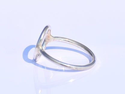 Delicate Minimalist Ring, Hollow Circle Ring, Circle Jewelry, 925 Sterling Silver Circle Ring, Promise Ring, Friendship Gift, Back To School